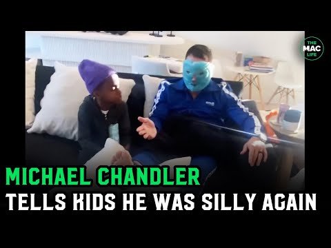 Michael Chandler jokes with kids about his Poirier war: "My right foot? Extremely swollen"