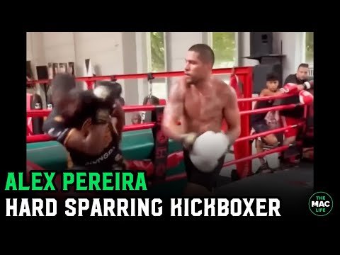 Alex Pereira hard sparring Glory kickboxer