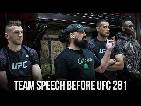 Israel Adesanya's Head Coach Eugene Bareman Delivers Emotional Speech Before UFC 281