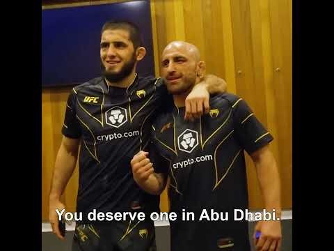 Volk and Makhachev linked up after their epic bout at UFC 284 👀