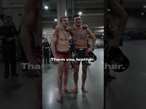 ALL LOVE after throwing down in the Octagon ❤️