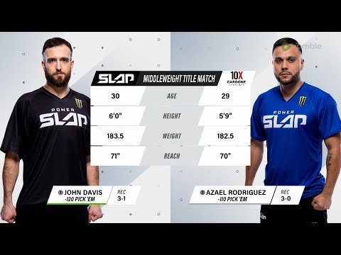 Power Slap 1: John Davis vs Azael Rodriguez | Middleweight Championship