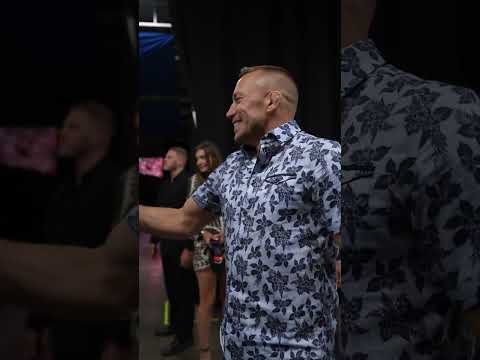 GSP’s reaction to Adesanya beating Pereira 😮 #UFC287