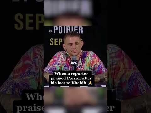 This moment between a reporter and Poirier 🙏