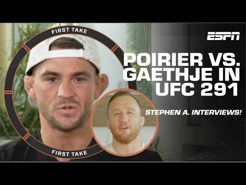 Stephen A. talks with Dustin Poirier & Justin Gaethje ahead of UFC 291 + ping pong?! | First Take