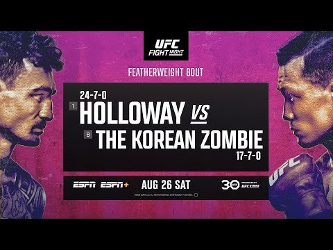 UFC Singapore: Holloway vs The Korean Zombie – August 26 | Fight Promo