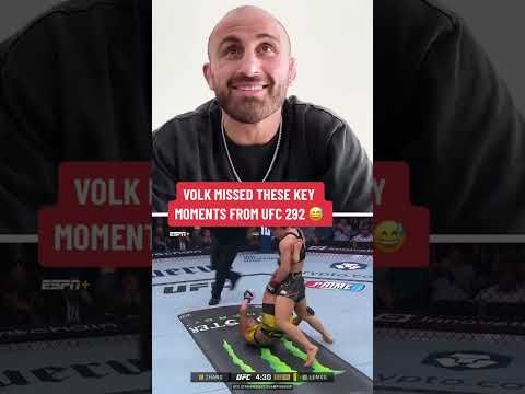 Volk missed these key moments from #UFC292 😅 (h/t sinoUFC/X, 🎥: Alex Volkanovski/YT)