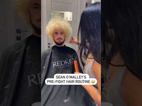 Sean O'Malley's pre-fight hair routine took two days 😲 #shorts