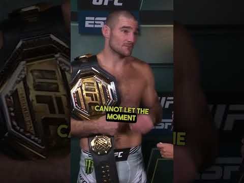 Strickland dropped the belt mid-interview 👀 #UFC293
