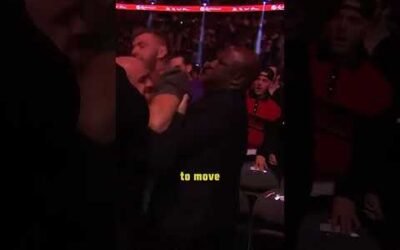 Strickland doesn't mess around, unless it's to tell Gilbert's kids to move out of the way!🤣 #ufc302