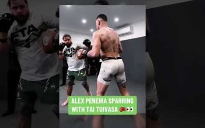 Pereira sparring with Tuivasa 💪 (via alexpoatanpereira/YT) #UFC303