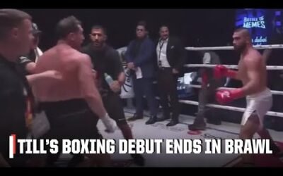 Darren Till’s boxing debut ends with a brawl in the ring | ESPN MMA