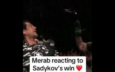 Look at how much it means to Merab ❤️
