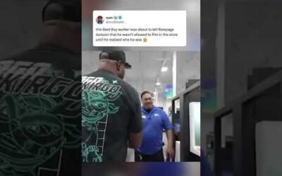 When he realized who it was 😂 (via rampagejackson4real/TT)