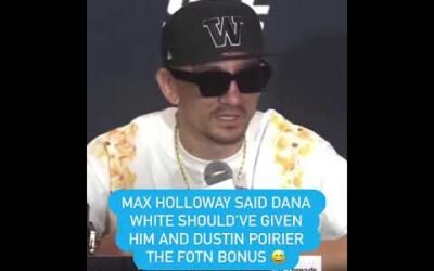 Holloway and Poirier couldn’t believe they didn’t win the Fight of the Night bonus 😅 (via @UFC/IG)