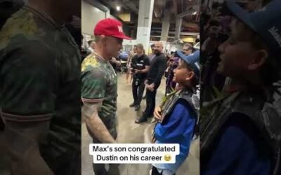 What a moment backstage as Holloway’s son congratulated Poirier on his career ❤️🥹
