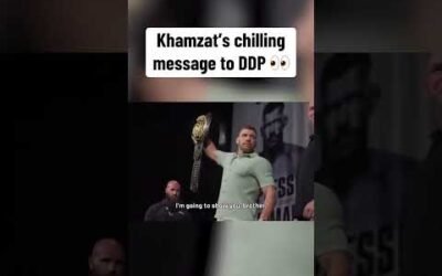 Khamzat sent a message 👀 #UFC319 (via UFC)