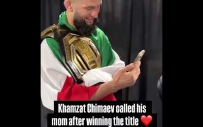 Khamzat Chimaev revealed his mom was crying on the phone after #UFC319 🥹 (via @ufceurope/IG)