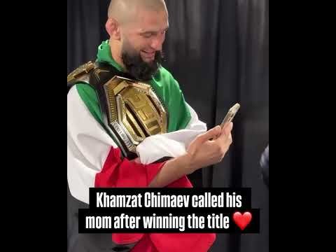 Khamzat Chimaev revealed his mom was crying on the phone after #UFC319 🥹 (via @ufceurope/IG)
