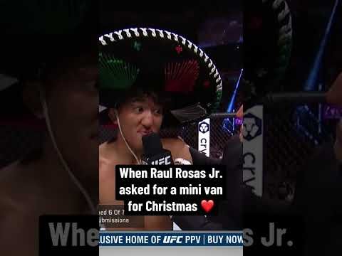 Raul Rosas Jr. wanted to use his bonus from his UFC debut on a mini van for his mom ❤️