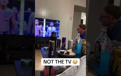 He wasn’t happy Pereira lost 😅 #UFC320 (via nicholaswoolen/TT)