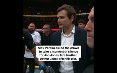 Alex Pereira paid tribute to Arthur Jones after his #UFC320 win