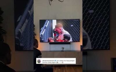 Pereira’s reaction to the #UFC321 main event (via alexpoatanpereira/IG)