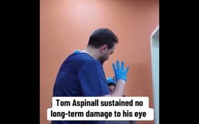 Tom Aspinall got good news after his eye poke from Ciryl Gane (via @tomaspinallofficial/TT)