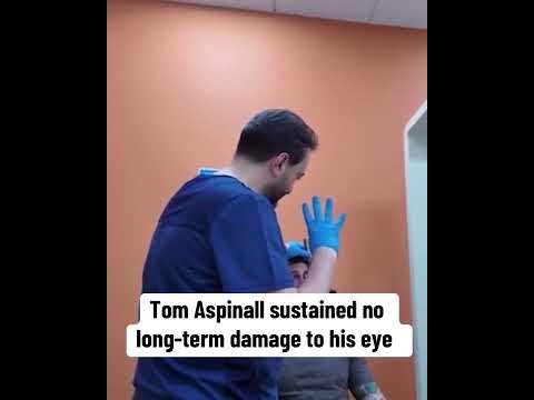 Tom Aspinall got good news after his eye poke from Ciryl Gane (via @tomaspinallofficial/TT)